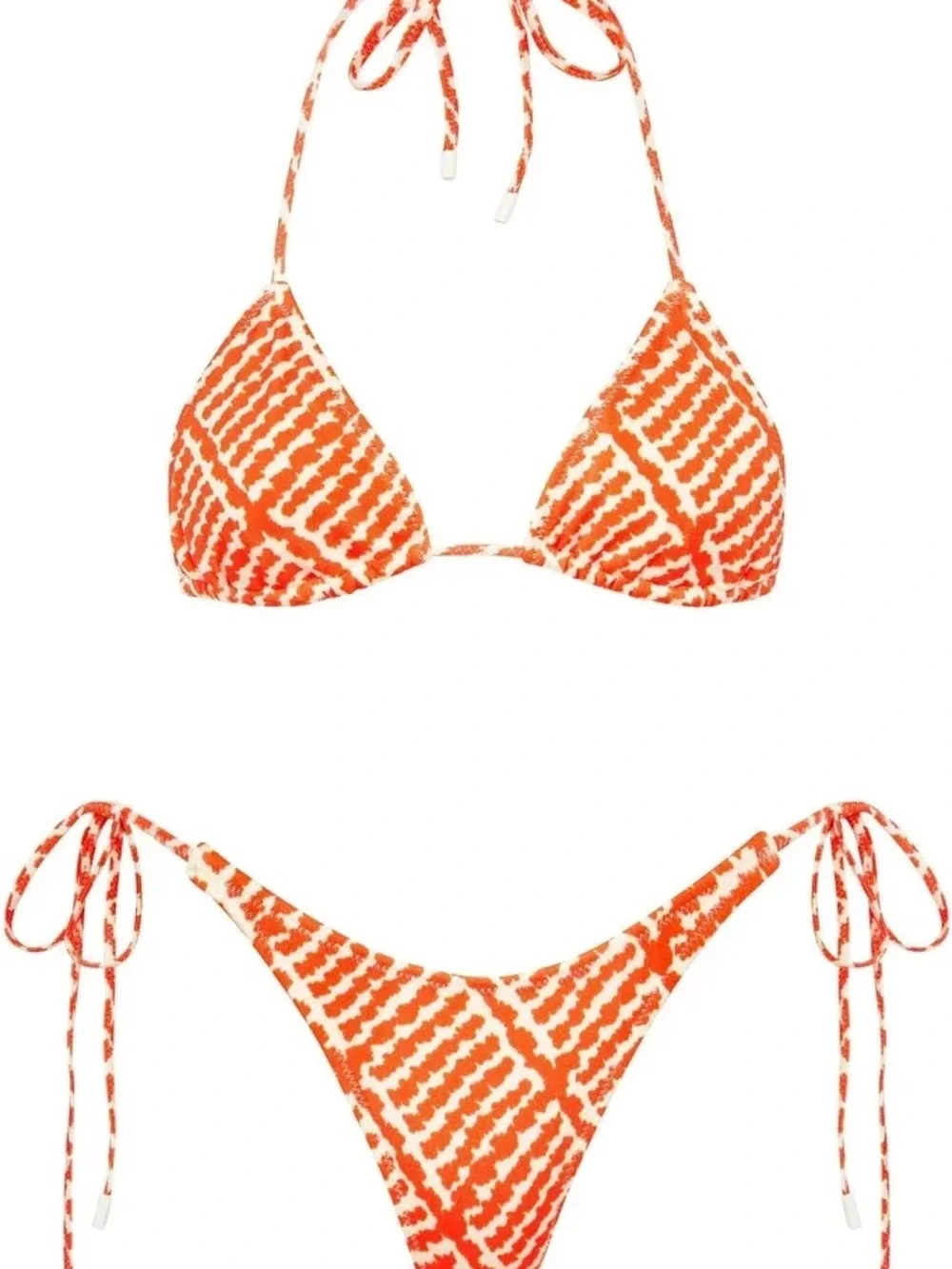 triangl swimwear Orange Tie-Dye String Triangle Bikini